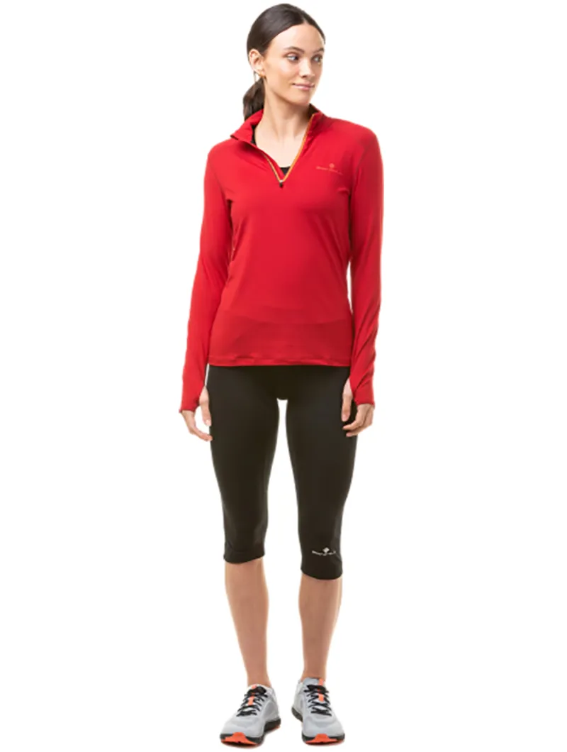Ronhill Women's Core Thermal 1/2 Zip Jam/Flame-6